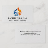 Olie en gas Logo Visitekaartje (Voorkant / Achterkant)