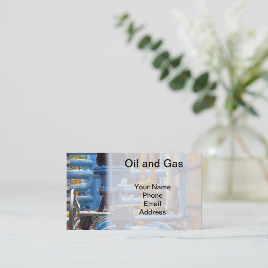 Olie en gas visitekaartje (Staand voorkant)