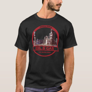 Olie en gas - zwart t-shirt
