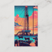 Olie- en gasindustrie Rig Rundvee Amerikaanse vlag Visitekaartje (Voorkant)