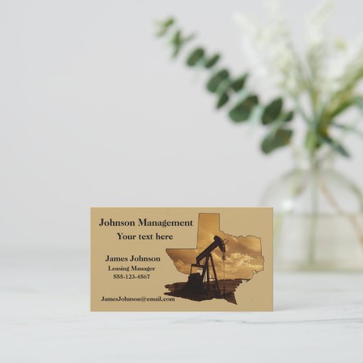 Olie- en gasindustrie Visitekaartjes Oliepomp (Staand voorkant)