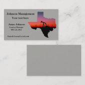 Olie- en gasindustrie Visitekaartjes Oliepomp (Voorkant / Achterkant)