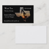 Olie- en gasindustrie Visitekaartjes Texas Shape 2 (Voorkant / Achterkant)