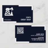 Olie- en gasingenieur QR Visitekaartje (Voorkant / Achterkant)