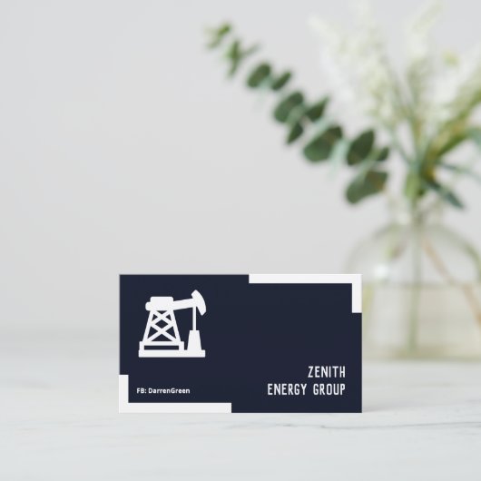 Olie- en gasingenieur QR Visitekaartje (Staand voorkant)