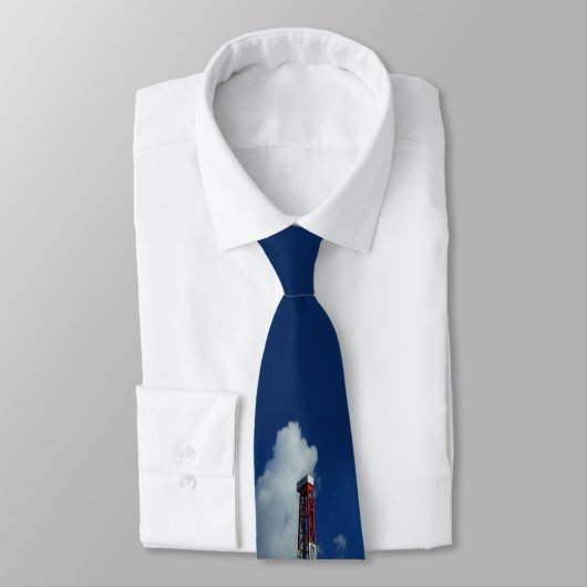 Olie- en gasreg Afdrukknop 2 op blauw Stropdas (Gebonden)