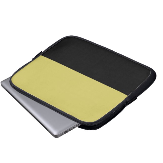 Olie en Goud Neopreen Laptop Sleeve (Voorkant onderkant)