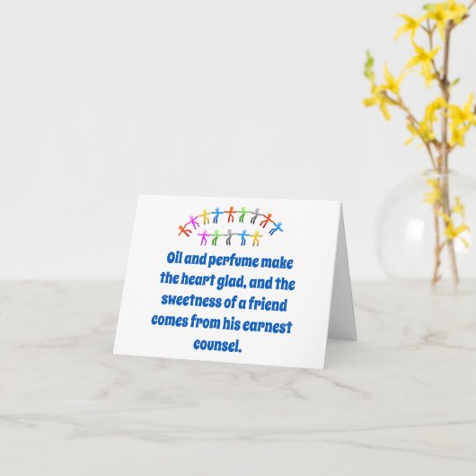 Olie en parfum maken het hart blij - vriendschap Q Kaart (Gele Bloem)