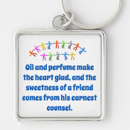 Olie en parfum maken het hart blij - vriendschap Q Sleutelhanger