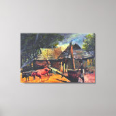 Olie Extractor: Raja Ravi Varma schilderij Canvas Afdruk (Voorkant)