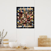 Olie fijne geometrische poster (Keuken)