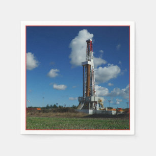 Olie Gas Rig Driving Print Party Napkins Servet
