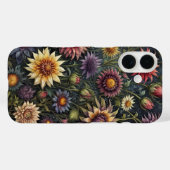 Olie geschilderde bloemen op donkere kaft Case-Mate iPhone case (Achterkant (horizontaal))