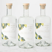 Olie geschilderde citroenlikeur fles likeurfles etiket (Flessen)