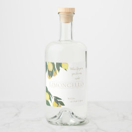 Olie geschilderde citroenlikeur fles likeurfles etiket