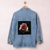 Olie geschilderde rode roos denim jacket (Hangar)