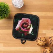 Olie geschilderde rode roos pannenlap (Top down)