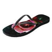 Olie geschilderde rode roos teenslippers (Schuin)