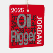 Olie Groter Extraordinaire CUSTOM Keramisch Ornament (Rechts)