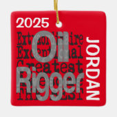 Olie Groter Extraordinaire CUSTOM Keramisch Ornament (Voorkant)