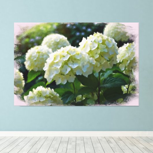 *~* Olie Hydrangea TV2 Kunst Uitgerekte Canvas Pri Afdruk (Insitu (Houten vloer))