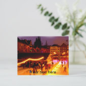 Olie - ijsschaatsen op de kerstmarkt van Keulen Briefkaart (Staand voorkant)