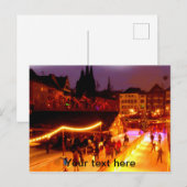 Olie - ijsschaatsen op de kerstmarkt van Keulen Briefkaart (Voorkant / Achterkant)
