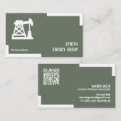 Olie-industrie QR Visitekaartje (Voorkant / Achterkant)