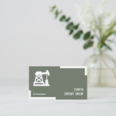 Olie-industrie QR Visitekaartje (Staand voorkant)