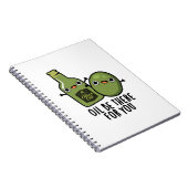 Olie is er voor jullie grappige Olijfbont Notitieboek (Rechterzijde)