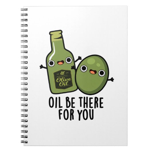 Olie is er voor jullie grappige Olijfbont Notitieboek (Voorkant)