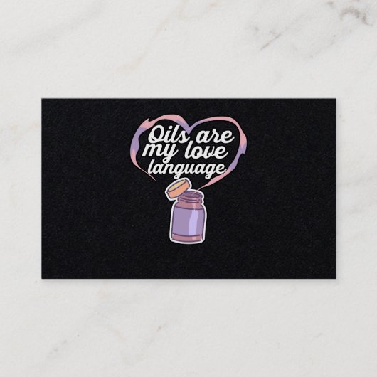 Olie is mijn favoriete taal, essentie van de olie visitekaartje (Voorkant)