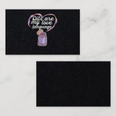 Olie is mijn favoriete taal, essentie van de olie visitekaartje (Voorkant / Achterkant)