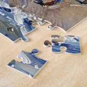Olie-kunstprint van een blauwe krab legpuzzel (Zijkant)