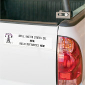 olie nou, Drill United States Oil NU!Build Ref... Bumpersticker (Op Truck)