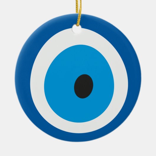 Olie Oogblauw Turks boze oog Charm Nazar Keramisch Ornament (Voorkant)