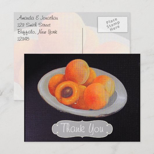 Olie op Canvas Peraches Dank je Briefkaart (Voorkant / Achterkant)