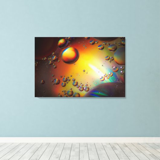 Olie op water canvas afdruk (Insitu (Houten vloer))