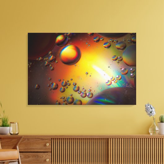 Olie op water canvas afdruk (Insitu (Woonkamer))