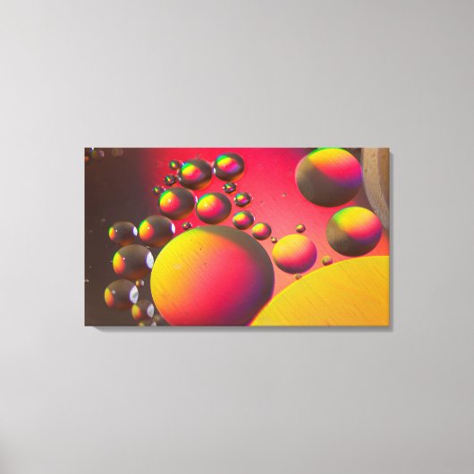 Olie op water canvas afdruk (Voorkant)