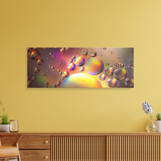 Olie op water canvas afdruk (Insitu (Woonkamer))