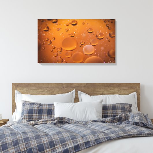 Olie op water canvas afdruk (Insitu (Slaapkamer))