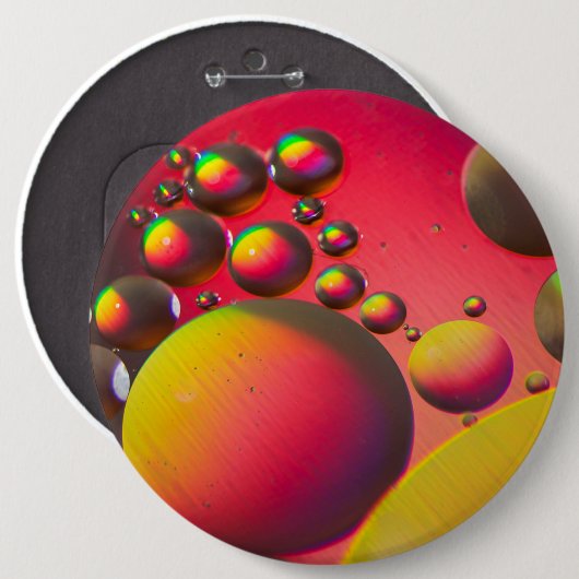 Olie op water ronde button 6,0 cm (Voorkant /achterkant)