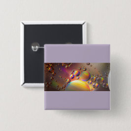 Olie op water vierkante button 5,1 cm