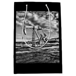 Olie Pumping Unit (Pumpjack) in zwart en wit Medium Cadeauzakje