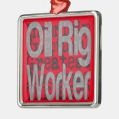 Olie Rig Worker Extraordinaire Metalen Ornament (Links)