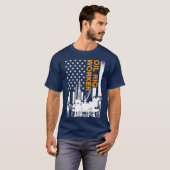 Olie Rig Worker Training USA American Gas T-shirt (Voorkant volledig)