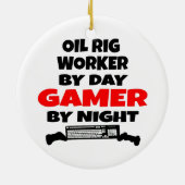 Olie Rig Worker Zombie Slayer Keramisch Ornament (Achterkant)