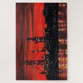 Olie Rigs bij Nacht 1014pc Puzzel (Verticaal)