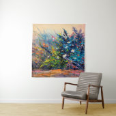 Olie schilderbloemen, korenbloem, madeliefje in ve wandkleed (In situ)